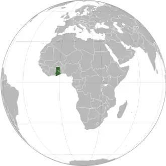 Location of Ghana