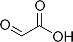 Skeletal formula of glyoxylic acid