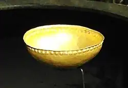 Gold serving bowl