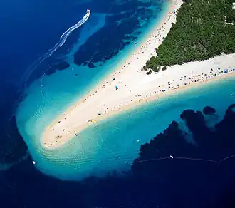 Zlatni Rat beach on the island of Brač