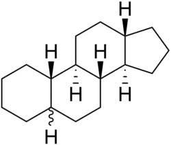 Stereo, skeletal formula of gonane ((1R,2S,10S,11R,15S)-heptadecane) with all chiral centres hydrogenised