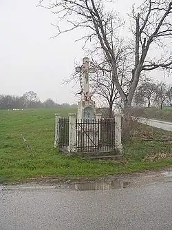 Cross on the crossroad in Gornji Lipovčani, Croatia