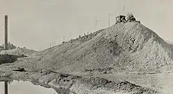 New slag dump c.1911, with electric "motor" and slag ladle wagon.