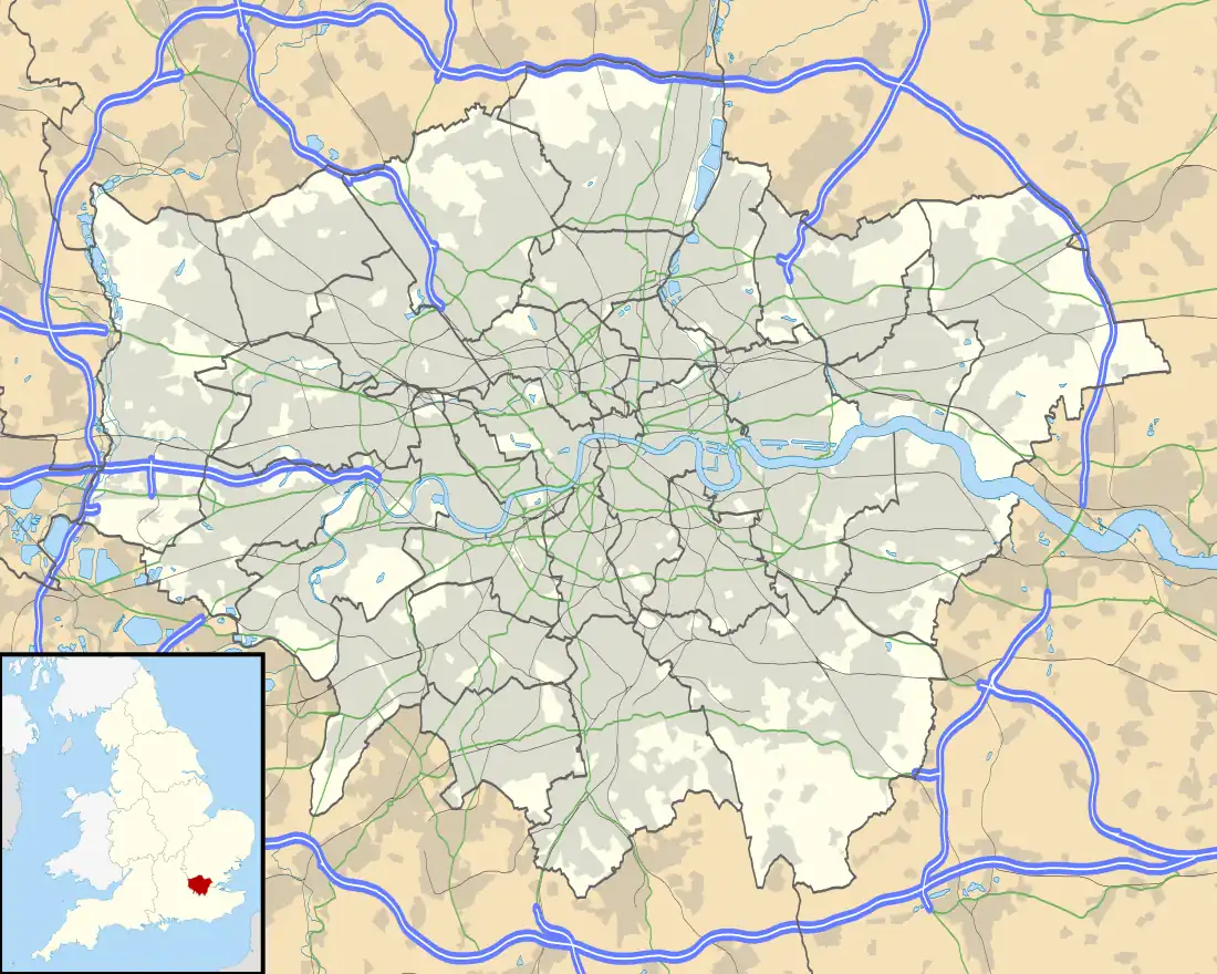 Map of London with Olympic venues marked