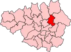 Boundary of Oldham West, Chadderton and Royton in Greater Manchester