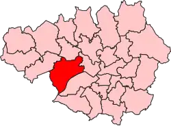 Boundary of Worsley and Eccles in Greater Manchester