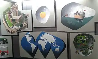 Partial view of the mural by Gordon Cullen