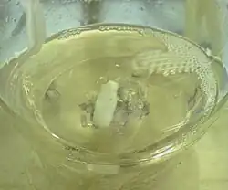 After completion of the addition, the mixture is heated for a while.