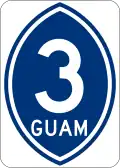 Guam Highway 3 marker