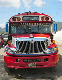 Image 9A camioneta or chicken bus, a typical mode of transportation in Guatemala