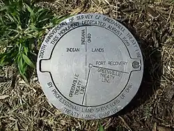 A Greenville Treaty Line marker at Fort Recovery