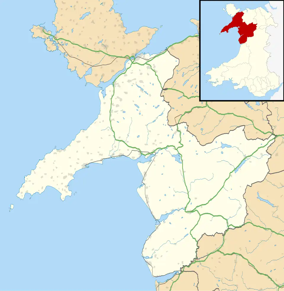 Gwynedd shown within Wales
