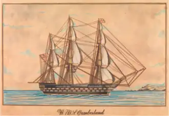 HMS Cumberland, c. 1852