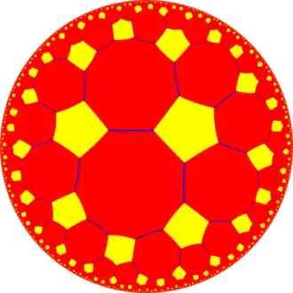 Truncated order-5 pentagonal tiling
