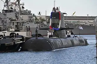 Farncomb arriving at Pearl Harbor, Hawaii ahead of the RIMPAC 2012 exercise