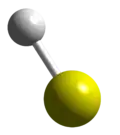 Ball and stick model of sulfanyl