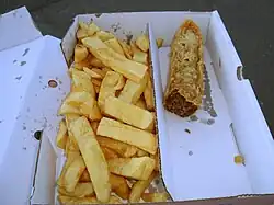 A haggis supper, a popular dish in Scotland
