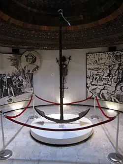 Rusted anchor from the Santa Maria, flagship of Christopher Columbus