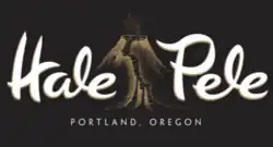 Graphic logo with a volcano and the text 'Hale Pele' and 'Portland, Oregon'