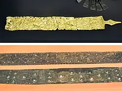 Gold and bronze beltplates from Hallstatt