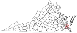Location in the State of Virginia