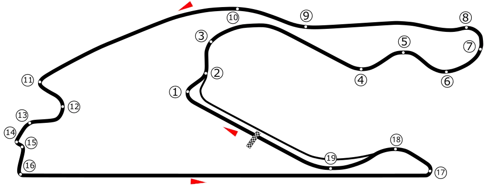 Layout of the Miami International Autodrome