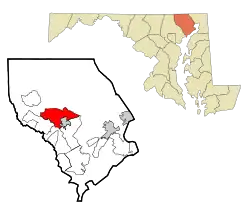 Location of Bel Air North, Maryland