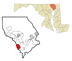 Location of Joppatowne, Maryland