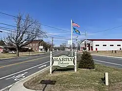 Intersection of DE 11 and DE 44 in Hartly