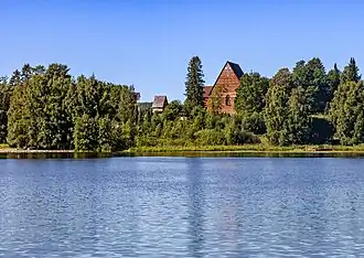 Church pictured from Lake Vanajavesi.