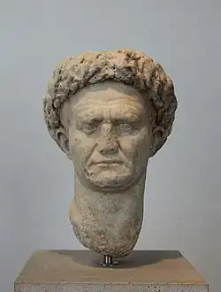 Head of Vespasian with civic crown from Minturnae