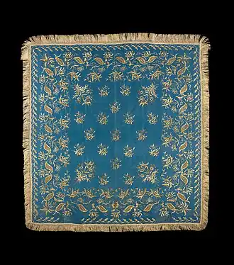An early 19th-century Russian silk embroidered headscarf[38]