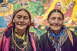 Traditional Ladakhi women at Hemis monastery