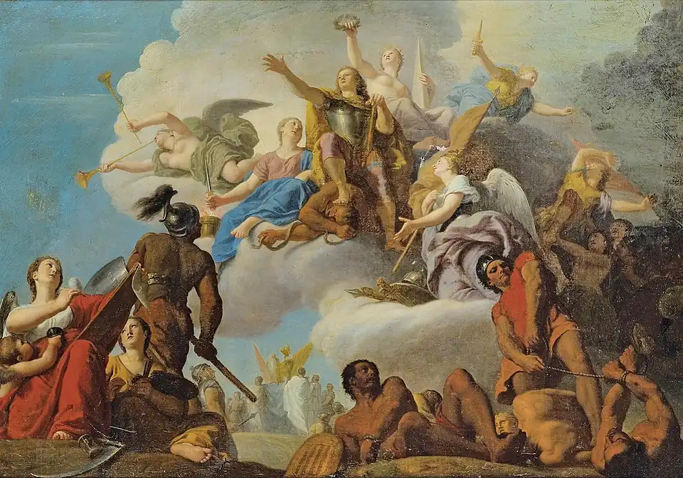 The Battle of Almança or The Battle of Villaviciosa, study by Henri de Favanne for the Grande Galerie (private collection)[10]