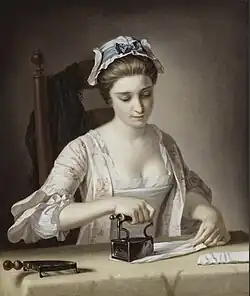 Henry Robert Morland, A Laundry Maid Ironing, Tate Britain