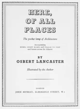 title page with details of author, publisher and titles of the two books incorporated into it