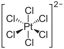 The hexachloroplatinate ion