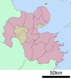 Location of Himeshima in Ōita Prefecture