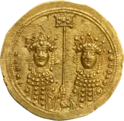 Gold histamenon of Zoë and Theodora, 1042