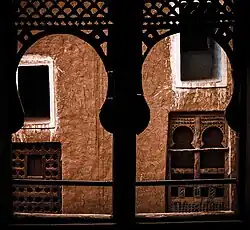 Wooden windows of the city