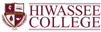 Coat of Arms and Stylized Maroon text of Hiwassee College