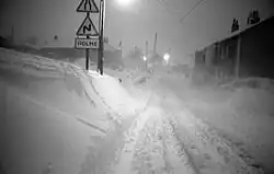 Holme village (winter 1978), viewed from the south-west