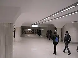 Underpass connected with the station