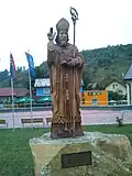 Village patron saint Nicholas statue