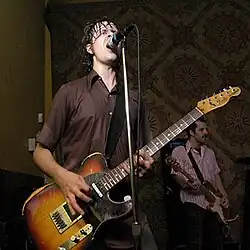 Froberg performing with the Hot Snakes on October 7, 2005, in Philadelphia.
