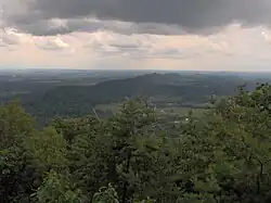 Looking southwest from the West Overlook; McAnnally Ridge is below