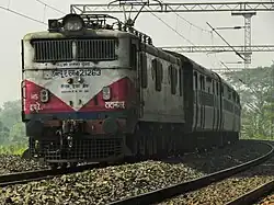 Howrah bound 12814 (Tatanagar-Howrah) Steel Express with WAM4 series loco of Tata shed