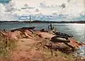 Vid bryggan, Lysekil (1885)