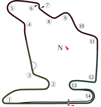 Layout of the Hungaroring