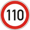 C-033-110 Speed limit (110 km/h)